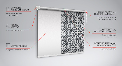 Estor opaco con diseño de azulejo portugués