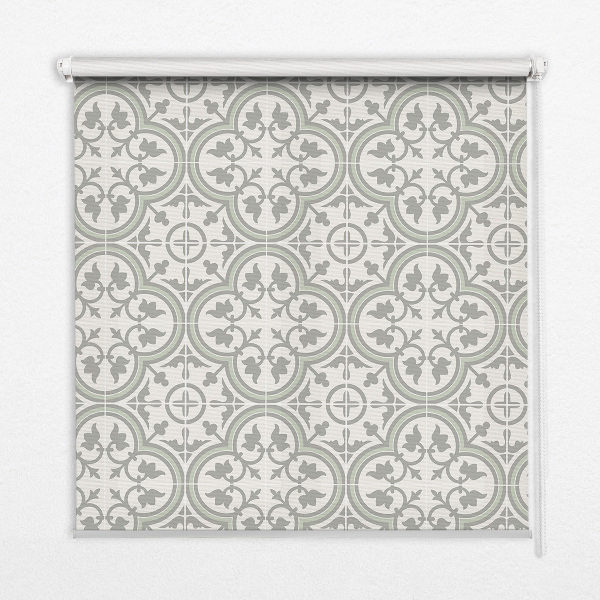 Estor decorativo con diseño de azulejo portugués