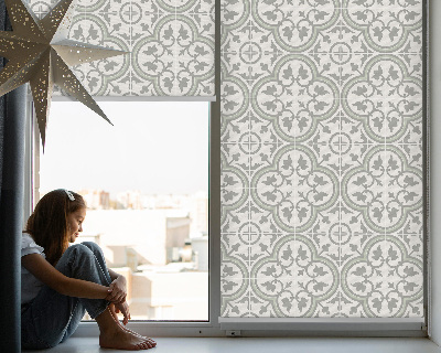 Estor decorativo con diseño de azulejo portugués
