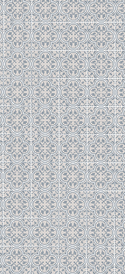 Estor enrollable de tela en color azulejo portugués