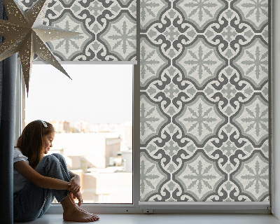 Estor opaco con diseño de azulejo marroquí