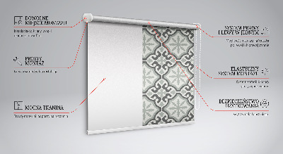 Estor opaco con diseño de azulejo marroquí