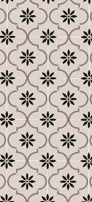 Estor decorativo con diseño de azulejo marroquí en forma de flor