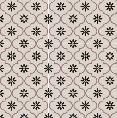 Estor decorativo con diseño de azulejo marroquí en forma de flor