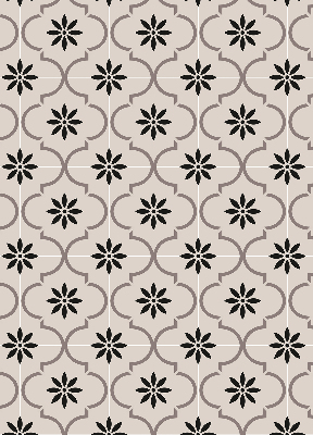 Estor decorativo con diseño de azulejo marroquí en forma de flor