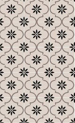 Estor decorativo con diseño de azulejo marroquí en forma de flor