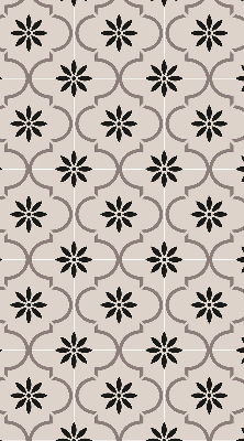 Estor decorativo con diseño de azulejo marroquí en forma de flor
