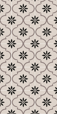 Estor decorativo con diseño de azulejo marroquí en forma de flor