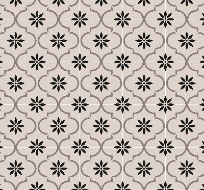 Estor decorativo con diseño de azulejo marroquí en forma de flor