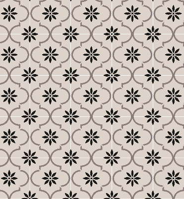 Estor decorativo con diseño de azulejo marroquí en forma de flor