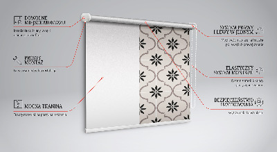 Estor decorativo con diseño de azulejo marroquí en forma de flor