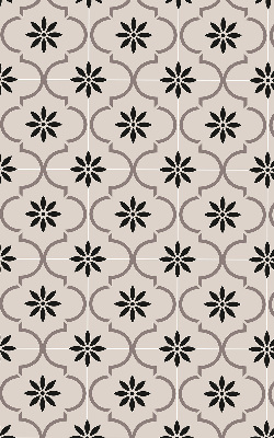 Estor decorativo con diseño de azulejo marroquí en forma de flor