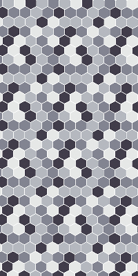Estor decorativo con diseño de panales de abejas