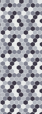 Estor decorativo con diseño de panales de abejas