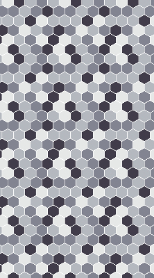 Estor decorativo con diseño de panales de abejas