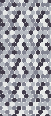 Estor decorativo con diseño de panales de abejas