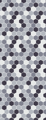 Estor decorativo con diseño de panales de abejas