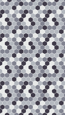 Estor decorativo con diseño de panales de abejas