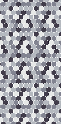 Estor decorativo con diseño de panales de abejas