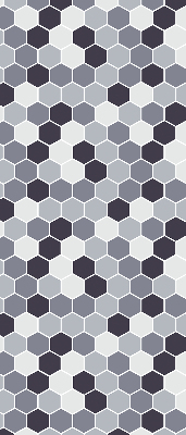 Estor decorativo con diseño de panales de abejas