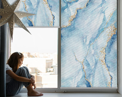 Estor decorativo de mármol azul