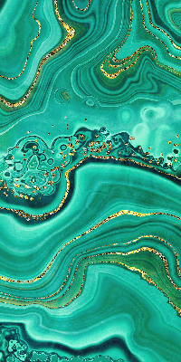 Estor enrollable de tela en color mármol verde