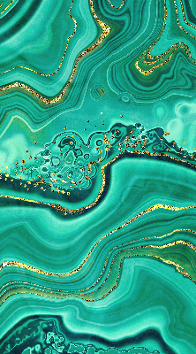Estor enrollable de tela en color mármol verde