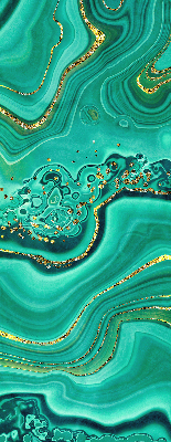 Estor enrollable de tela en color mármol verde