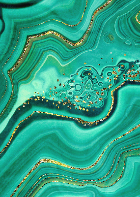 Estor enrollable de tela en color mármol verde