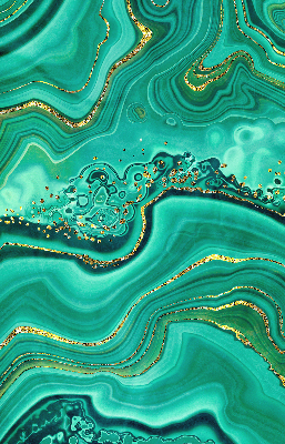 Estor enrollable de tela en color mármol verde