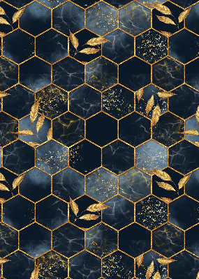 Estor enrollable de tela tipo paneles de abejas