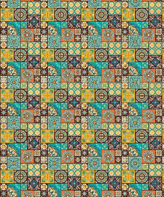 Estor opaco mandala colorido