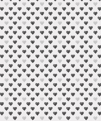 Estor opaco con diseño de corazones oscuros