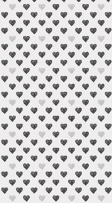 Estor opaco con diseño de corazones oscuros