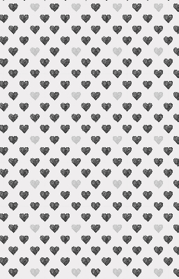 Estor opaco con diseño de corazones oscuros