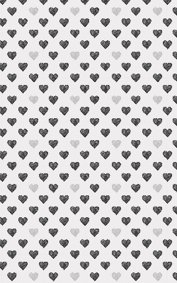 Estor opaco con diseño de corazones oscuros