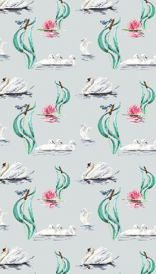 Estor decorativo con diseño de cisnes y patos