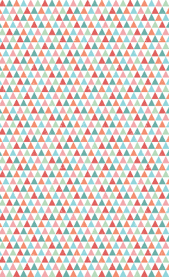 Estor opaco con diseño de triángulos de colores
