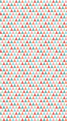 Estor opaco con diseño de triángulos de colores