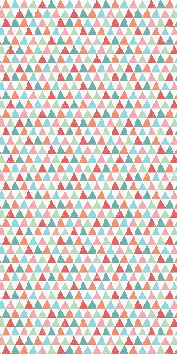 Estor opaco con diseño de triángulos de colores