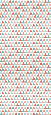 Estor opaco con diseño de triángulos de colores