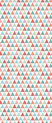Estor opaco con diseño de triángulos de colores
