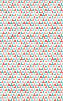 Estor opaco con diseño de triángulos de colores
