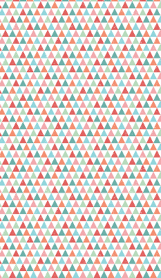 Estor opaco con diseño de triángulos de colores