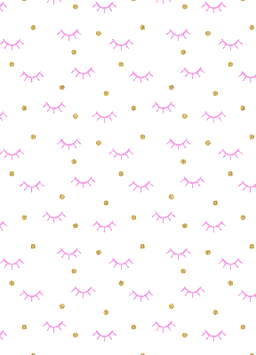 Estor decorativo con cejas dibujadas y puntos