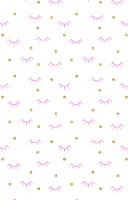 Estor decorativo con cejas dibujadas y puntos