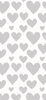 Estor opaco con corazones grises