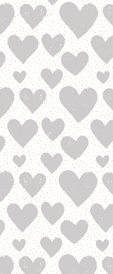 Estor opaco con corazones grises