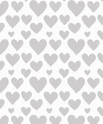 Estor opaco con corazones grises