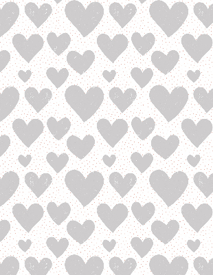 Estor opaco con corazones grises
